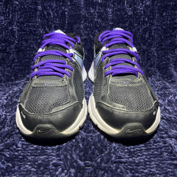 Women's Nike Dart 10 Running Shoe Black/Blue Size 10 580427-003 - Picture 2 of 8